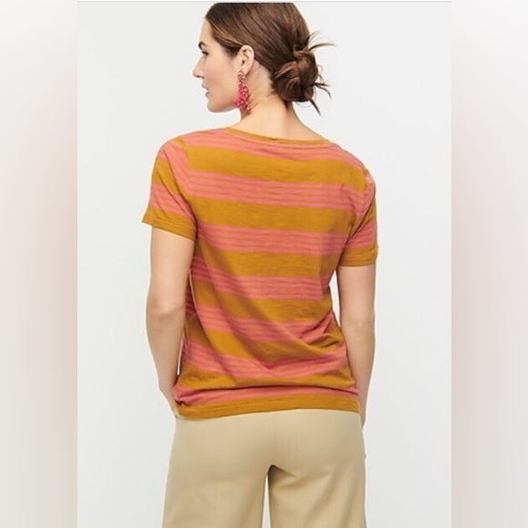 J. Crew Striped Shirt in Pink and Pea Green - Picture 9 of 9